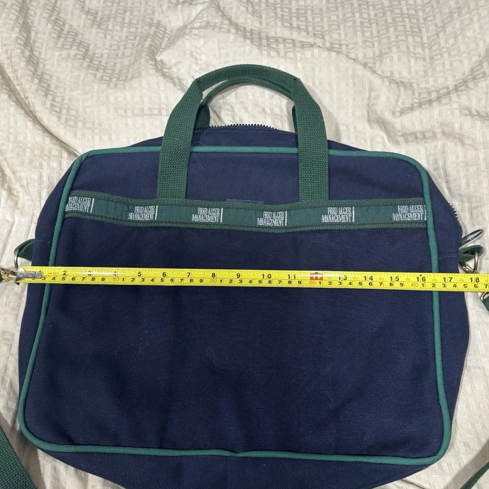 Vintage Warden Brooks Fred Alger Management Wall Street Canvas Bag Tote USA